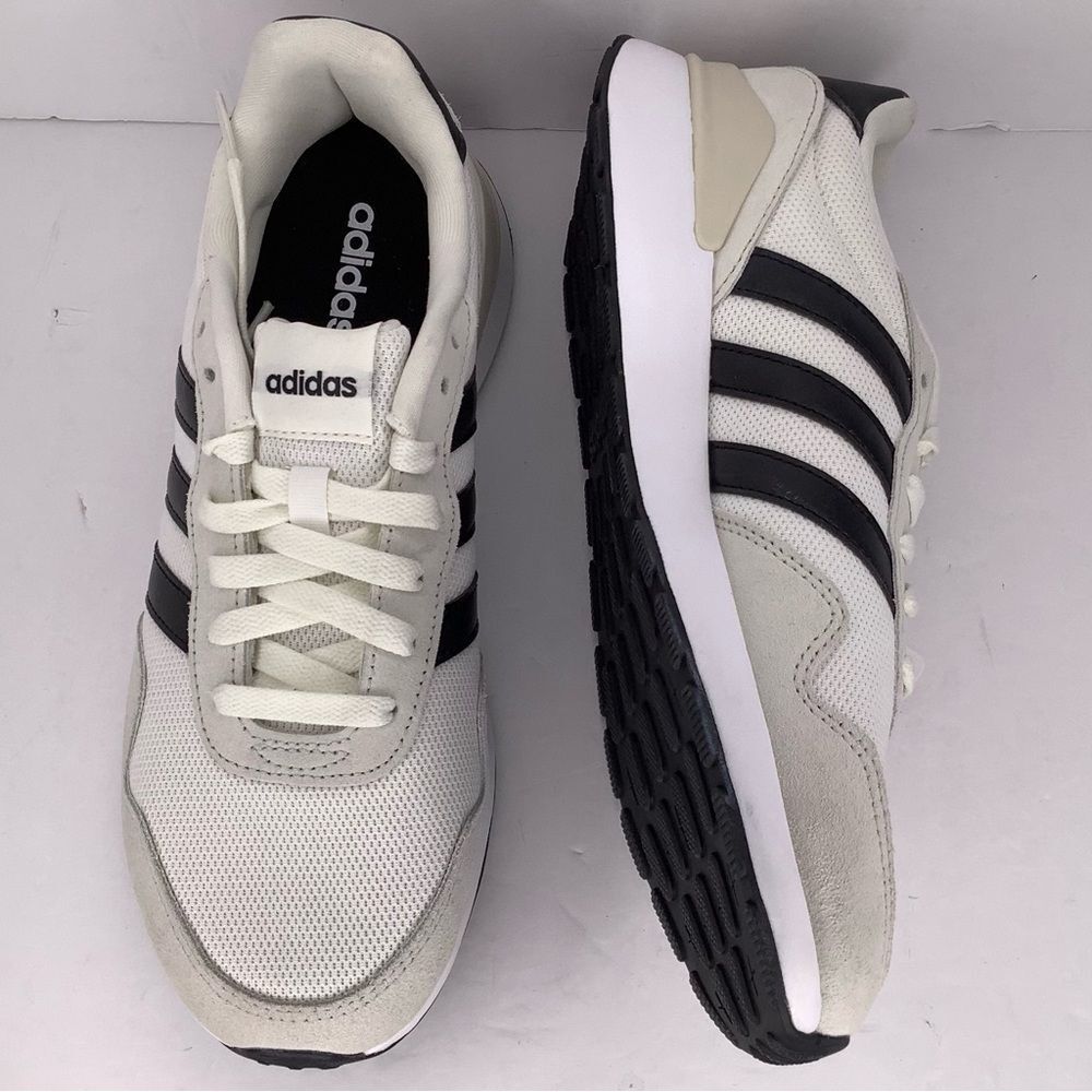 New Adidas RUN 60S 4.0 White,Black Men’s Low Sneakers 7.5 80’s, Skater